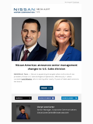 Nissan - Nissan Americas announces senior management changes to U.S. Sales division