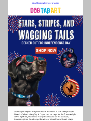 Dog Tag Art - Make Your Pet a Part of the 4th of July Celebration!