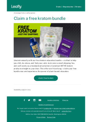 Leafly - Free MIT45 kratom bundle 🌿