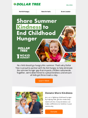 Dollar Tree - Partnering to End Summer Hunger