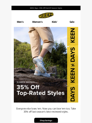 KEEN - Everyone’s Faves for 35% Off