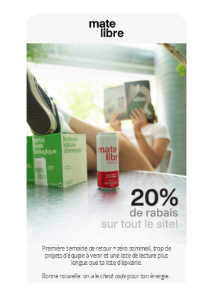 Mate Libre (France) - 20% de rabais sur tout le site!