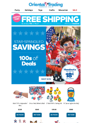 Oriental Trading Company - 🌊Splash Into Summer: Free Shipping on Summer Fun!