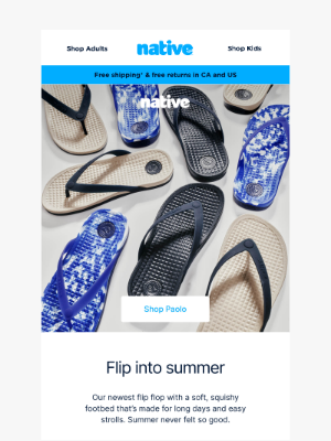 Native Shoes - New! The Paolo sandal is here
