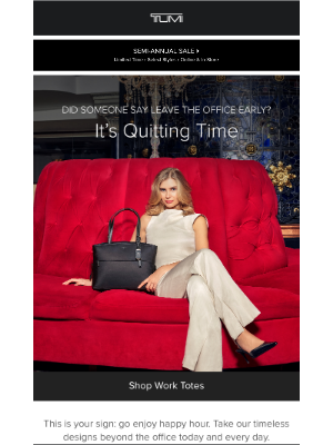 TUMI - Now Trending: Day-To-Night Styles