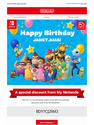 Nintendo - Today it’s all about you, janet.ama!