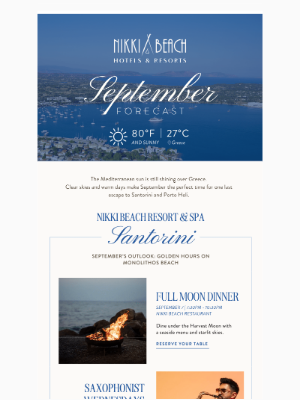 Nikki Beach - Your Monthly Forecast: Sun & Celebrations
