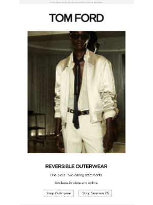 TOM FORD - REVERSIBLE OUTERWEAR