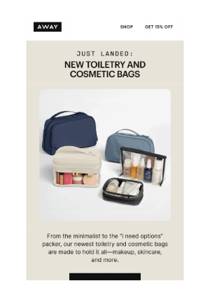 Away - Just landed: new toiletry and cosmetic bags
