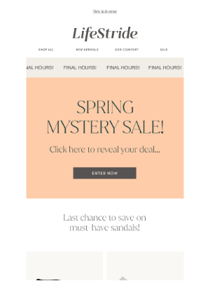 SPRING MYSTERY SALE ends today!