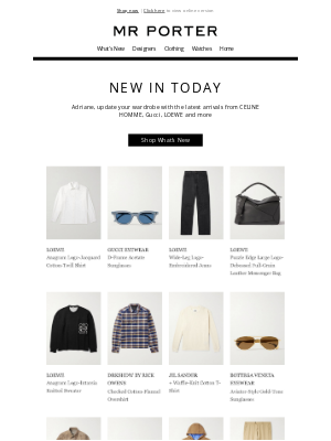MR PORTER - Get ahead of the curve: shop our latest arrivals at MR PORTER