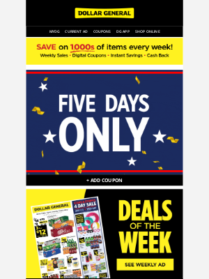 Just in: NEW weekly deals.