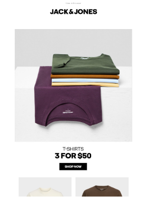 BESTSELLER (United Kingdom) - 3 T-shirts for $50? Yes, please!