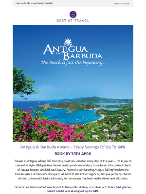 Best At Travel (United Kingdom) - Save up to 64% on amazing Antigua holidays ️‍🌺