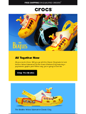 Crocs - All You Need is Crocs. The Beatles Collection is Here.