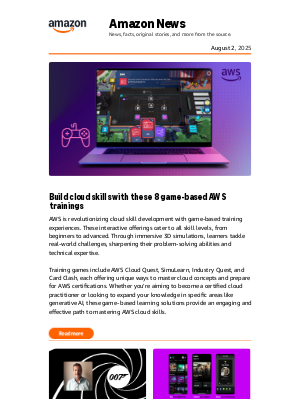 Amazon - Boost your cloud skills with 8 AWS game-based trainings