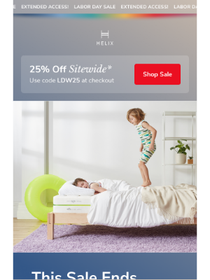 Helix Sleep - You've earned extended access!