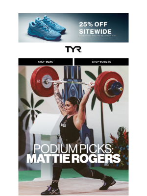 TYR Sport - 25% Off Podium Worthy Gear🏆Mattie Rodgers Top Picks