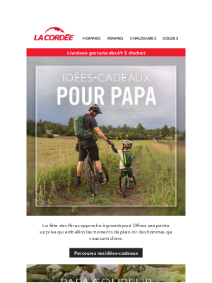 La Cordée (Canada) - Des idées-cadeaux qui feront plaisir à papa