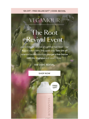 15% off* plus a FREE gift inside…