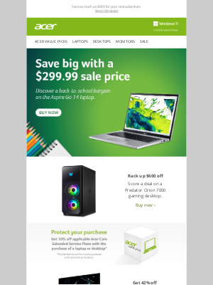 Acer - Grab back-to-school deals on tech—up to 50% off