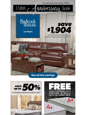 Badcock Home Furniture &more - 🙌 FINALLY! The Anniversary Sale is here 🙌