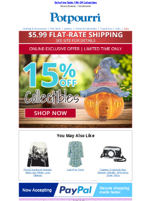 Potpourri Online Catalog - Collect What You Love 💕 Save 15%