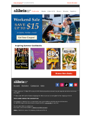 Alibris - Holiday Sale | Save $15 through Sunday