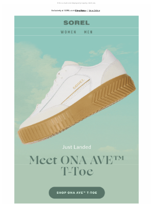 SOREL - Meet the All-New ONA AVE T-Toe Sneaker