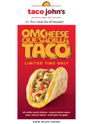 Taco John's - Don't Miss Out on the OMCheese Quesadilla Taco!🔥