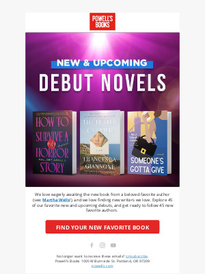 Powell's Books - 📚 45 new and upcoming debuts you'll love