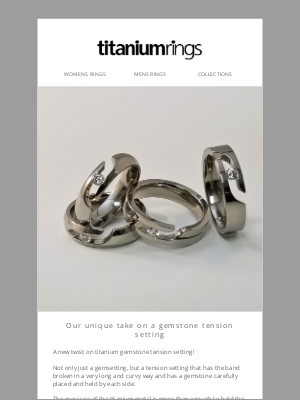 Titanium Rings - Our unique take on a gemstone setting