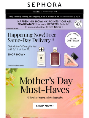 Sephora - Fragrance gifts for every kind of mom
