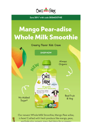 Once Upon a Farm - NEW! Dive into Mango Pear-adise 🥭🍐
