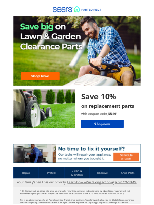 Kmart - Lawn & Garden Clearance Parts [Flash Sale]