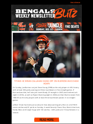 Cincinnati Bengals - Record-Setting Duo