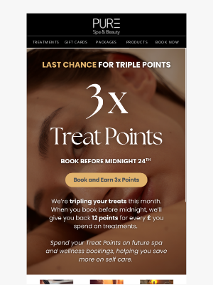 PURE Spa & Beauty - Andrew, Last Chance For 3 x Treat Points 💅