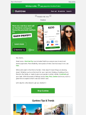 Gumtree Australia - Joann, Stay connected with Gumtree!!!