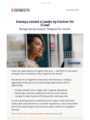 Genesys - Who is a long-term Leader in CX solutions? Explore agentic AI, webinars and more
