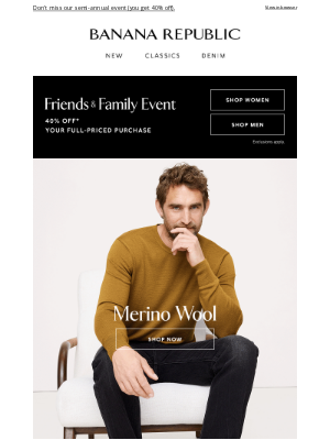 Banana Republic USA - New in: Merino wool