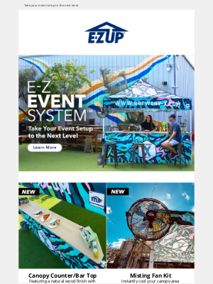 EZUP Instant Shelters - NEW E-Z Event System Products