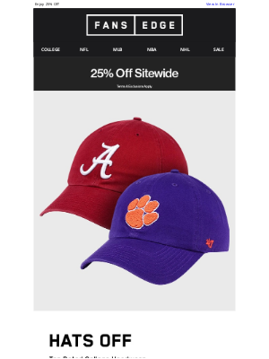 fansedge - College Headwear: Top Off Your Gameday Look!