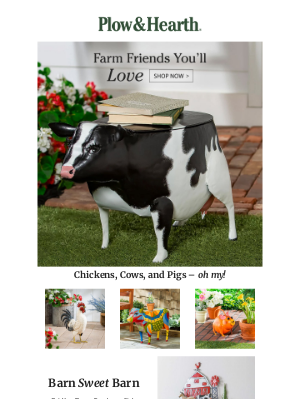 Plow & Hearth - Farm Animals That Steal the Show