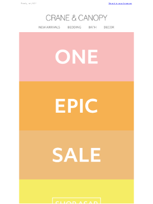 Crane & Canopy - ✨Your gorgeous new bedding is up to 60% OFF! ✨