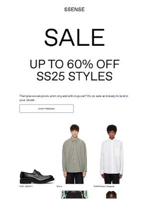 SSENSE - Sale: Your Short Cut to What’s Hot