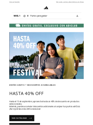 Adidas (Chile) - /// Abre este email para hasta 40% OFF.