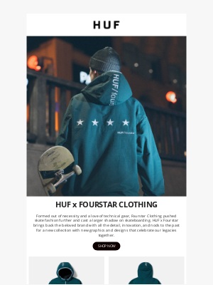 HUF Worldwide - HUF x Fourstar Clothing
