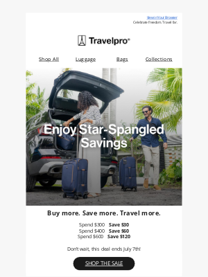 Travelpro Products - Save up to $120 off 🇺🇸🎆
