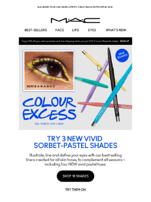 MAC Cosmetics - Unleash your inner graphic Artist with NEW pastel Eye Liner hues 🎨