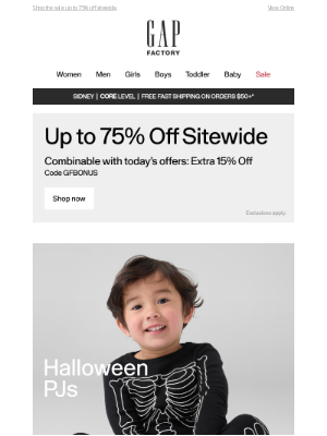 Gap Factory - Scary-cute Halloween PJs